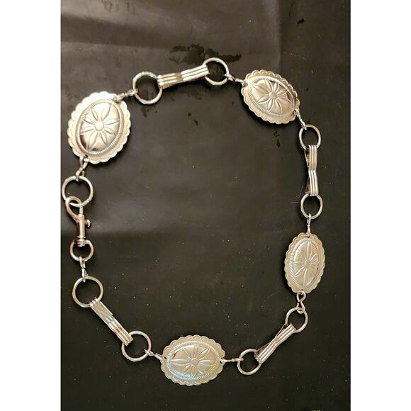 Silver tone Concho Belt By Cmf - Picture 1 of 5